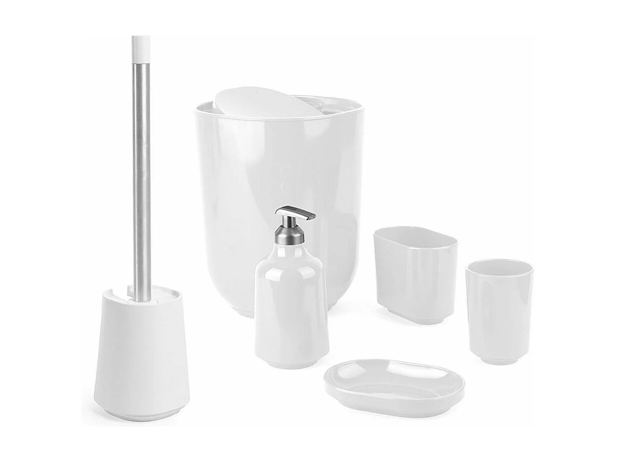 Poubelle blanche salle de bain Step