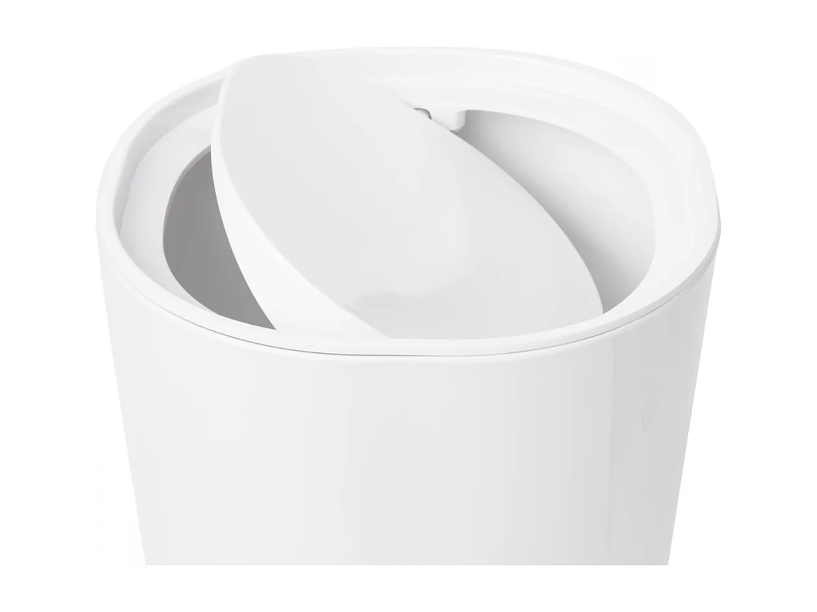 Poubelle blanche salle de bain Step