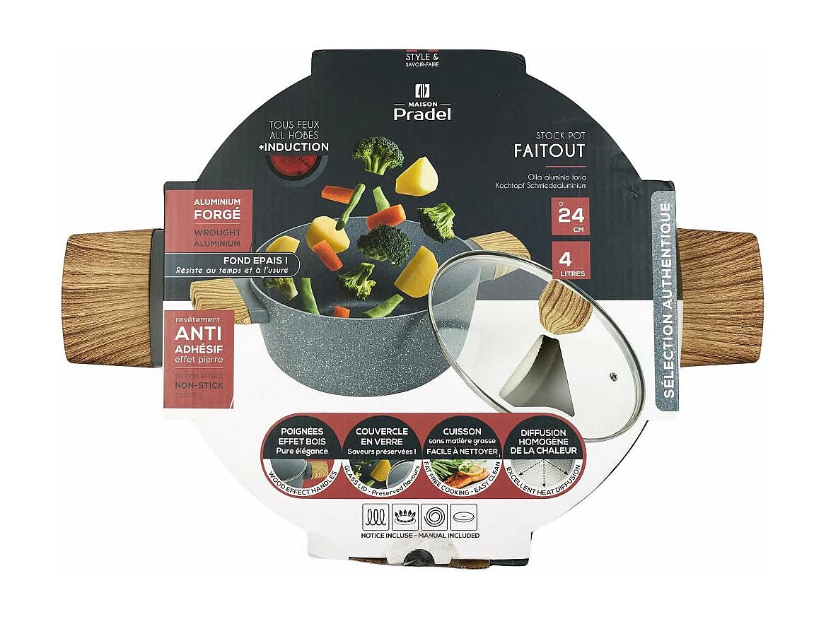 Faitout en Aluminium "Forge" 24cm Gris