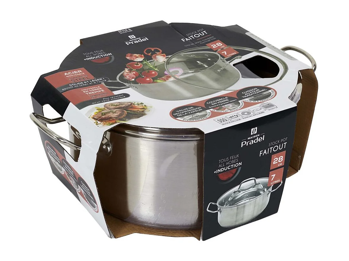 Faitout 28cm Avec Couvercle En Verre