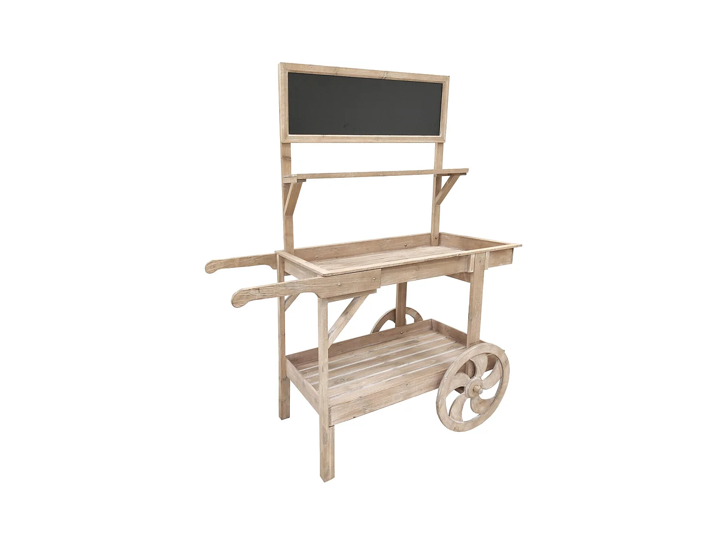 Chariot en bois finition antique