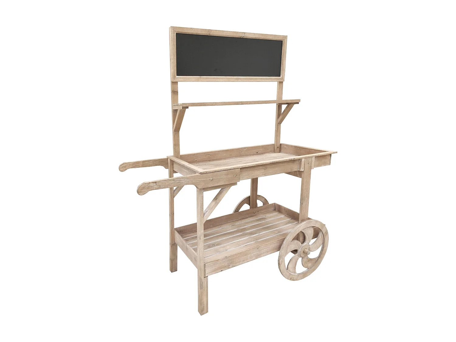 Chariot en bois finition antique