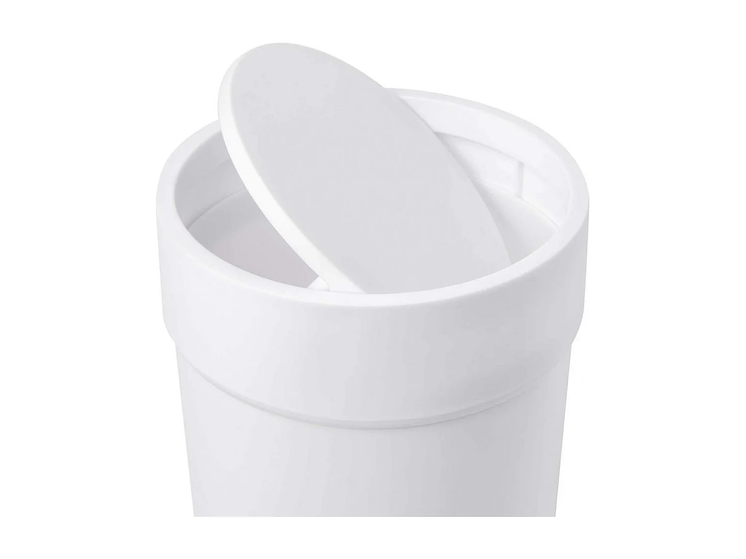 Poubelle Touch pour salle de bain Blanc