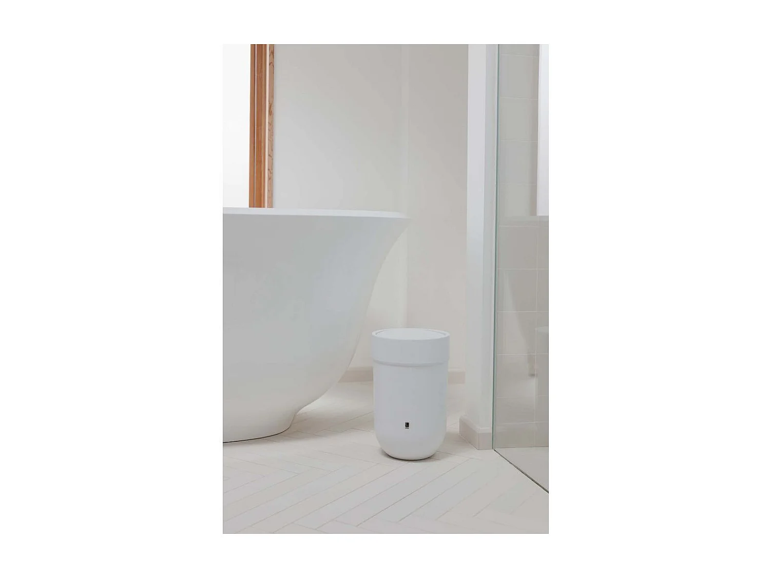 Poubelle Touch pour salle de bain Blanc