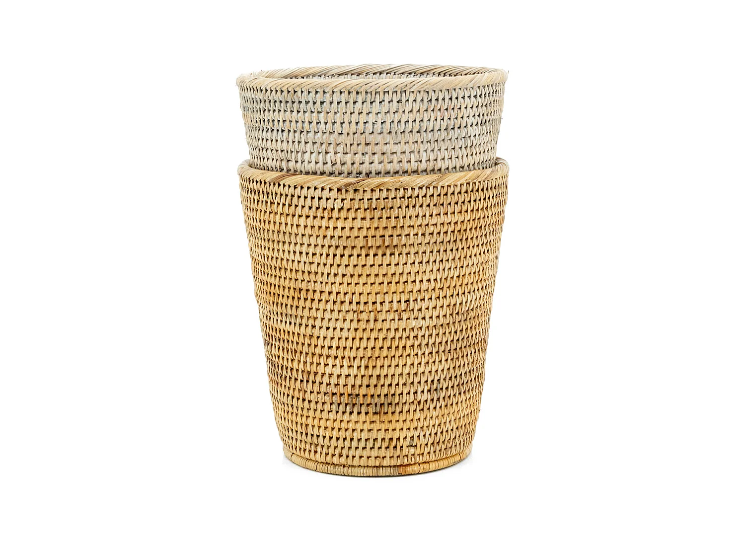 Corbeille à papier en rotin