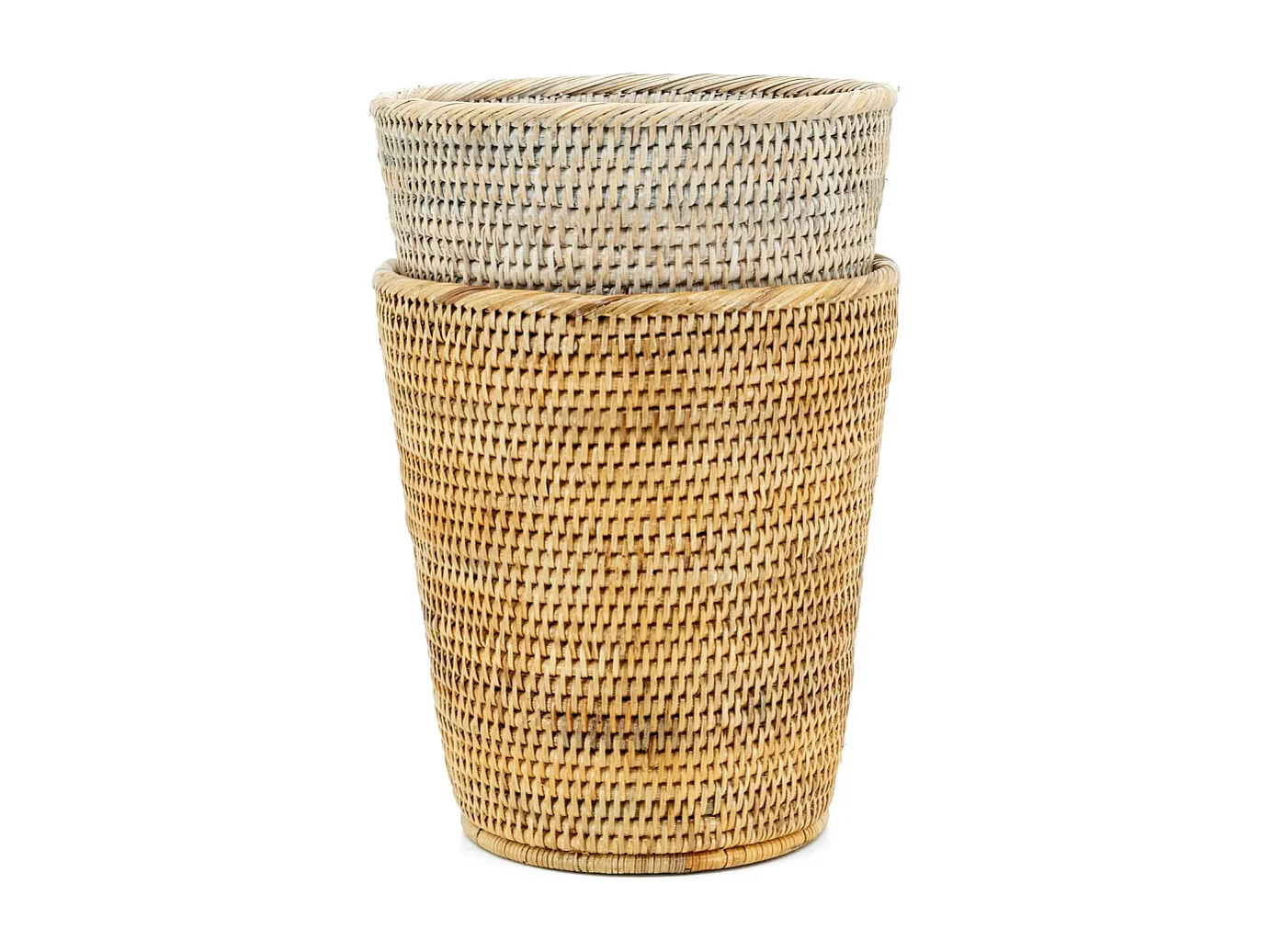 Corbeille à papier en rotin