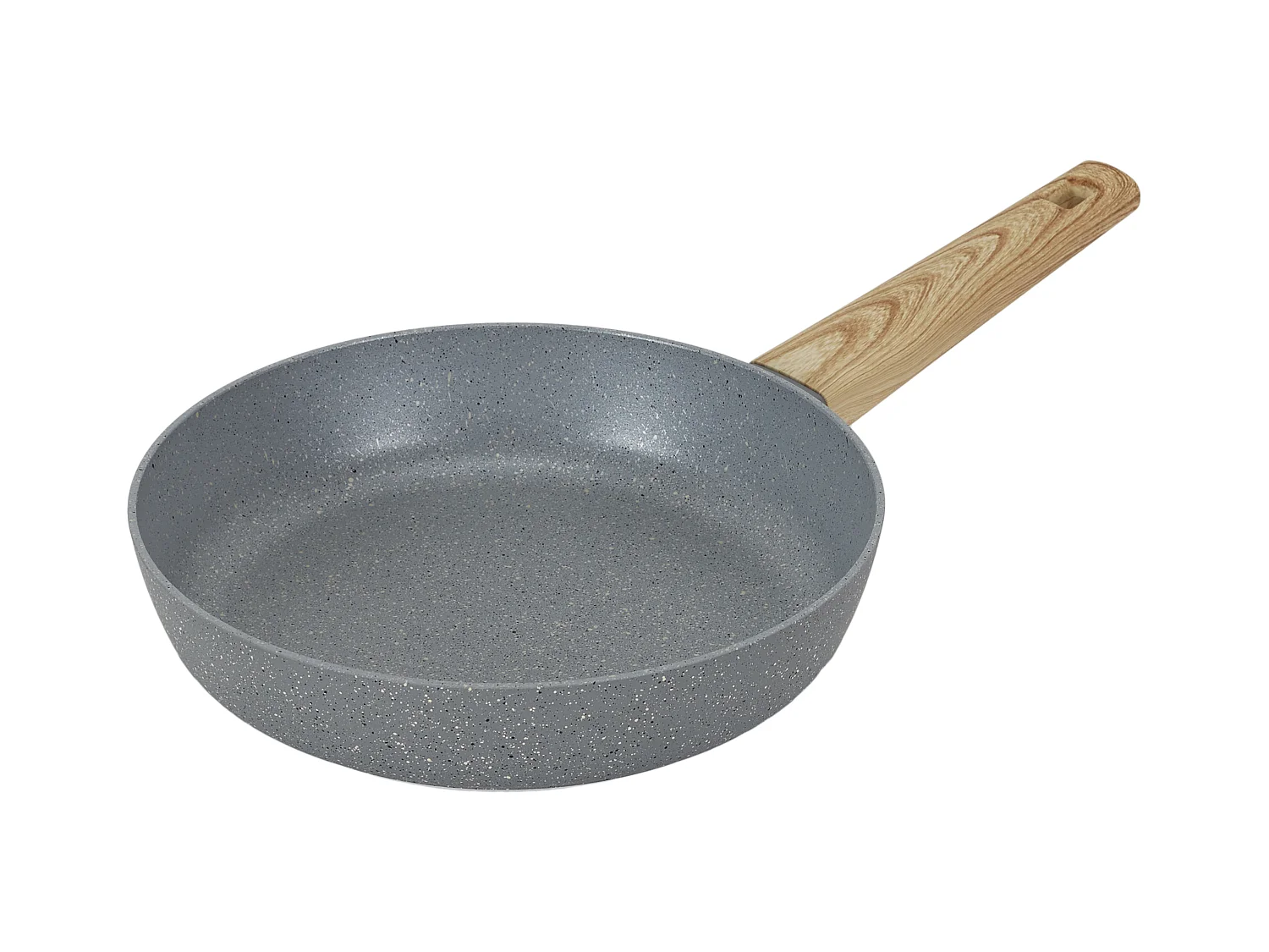 Poele Aluminium Forge Manche Effet Bois 20cm