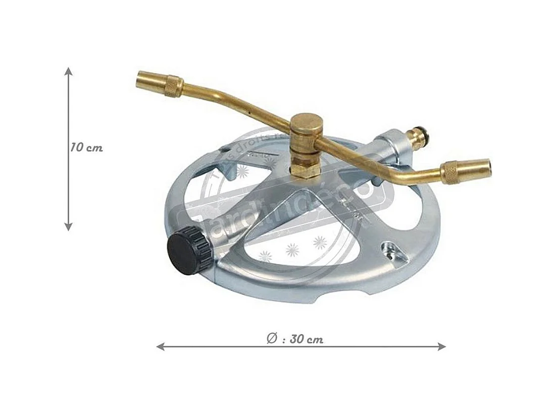 Aspersor rotativo sobre placa base