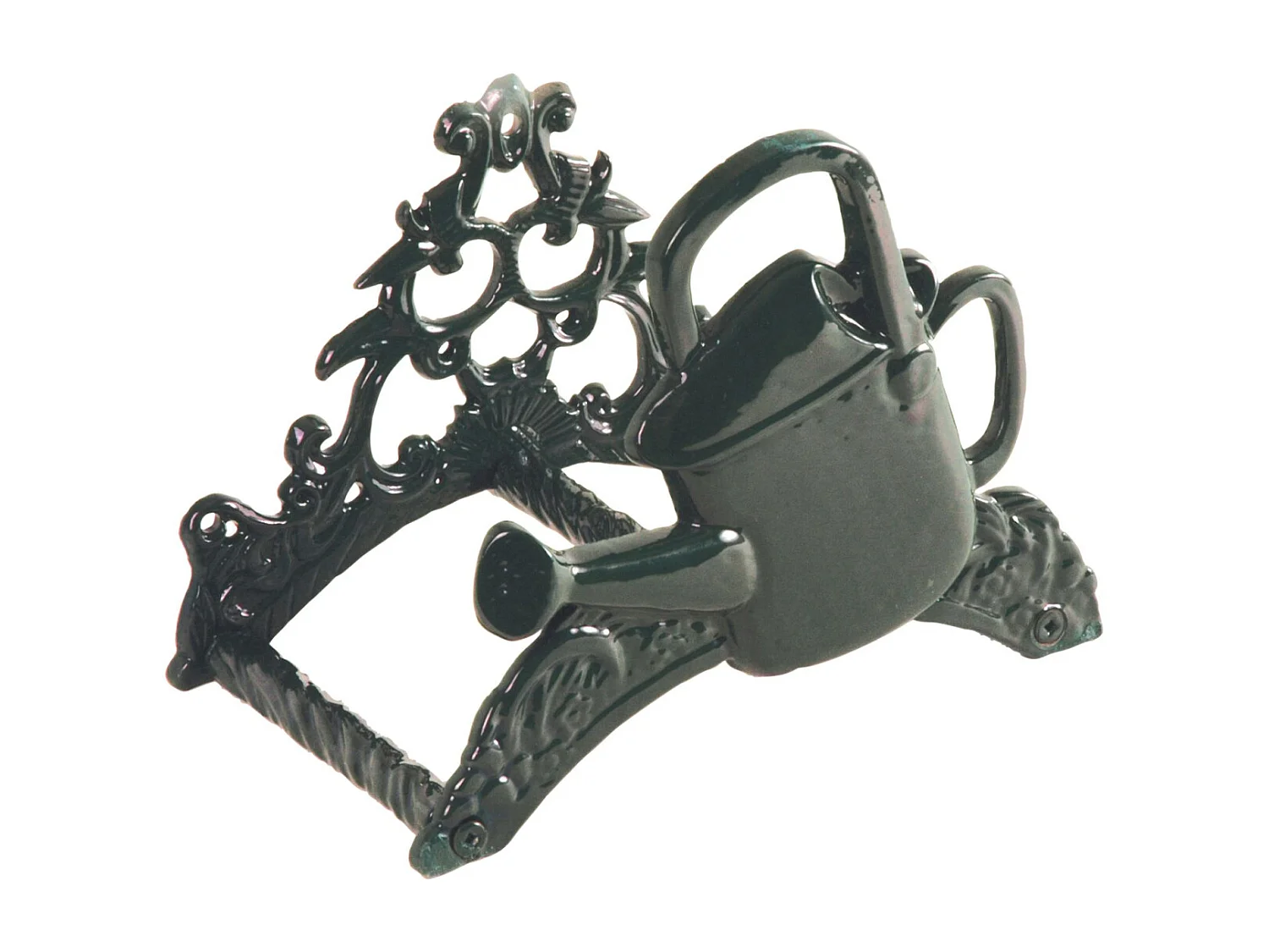 Porte tuyau d'arrosage arrosoir vert