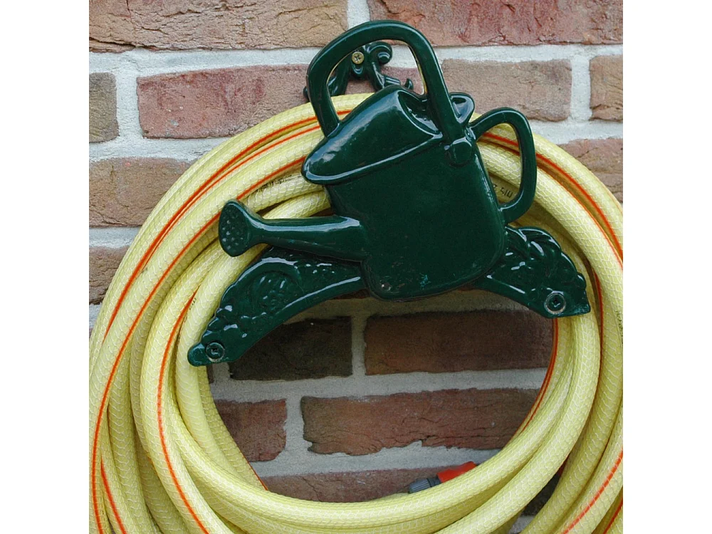 Porte tuyau d'arrosage arrosoir vert