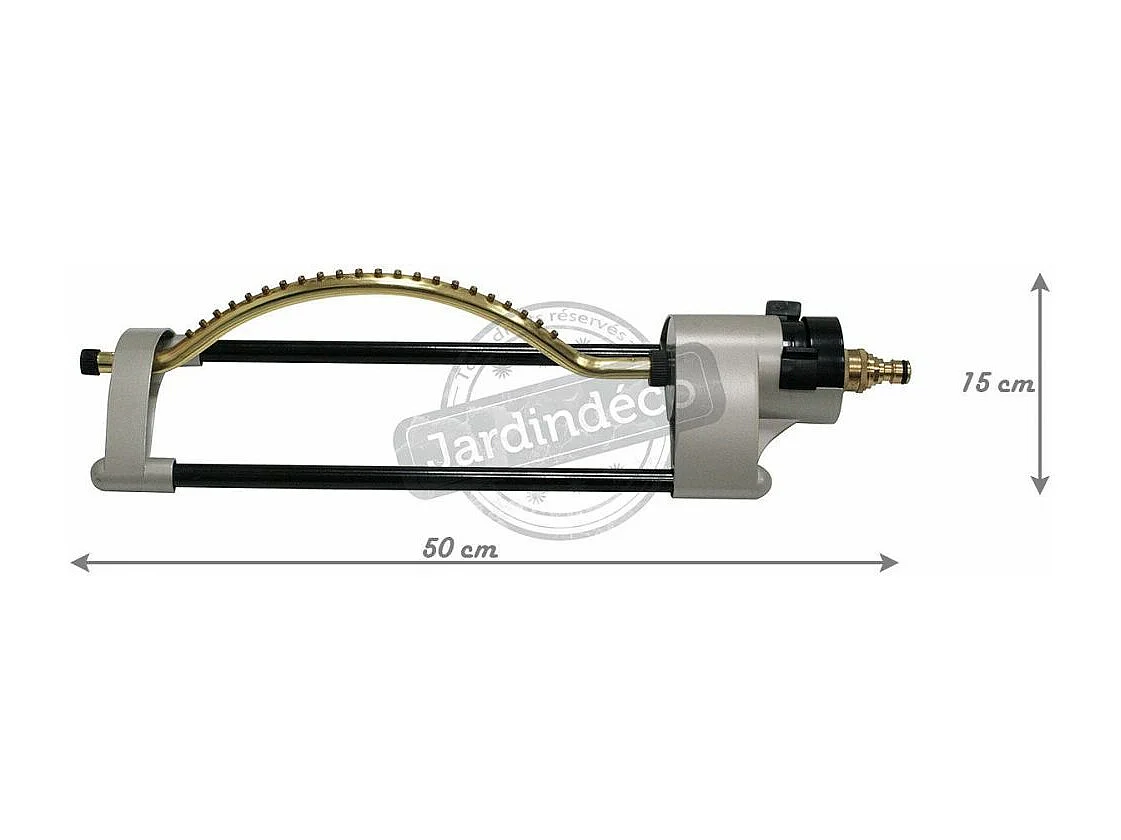 Aspersor metálico oscilante