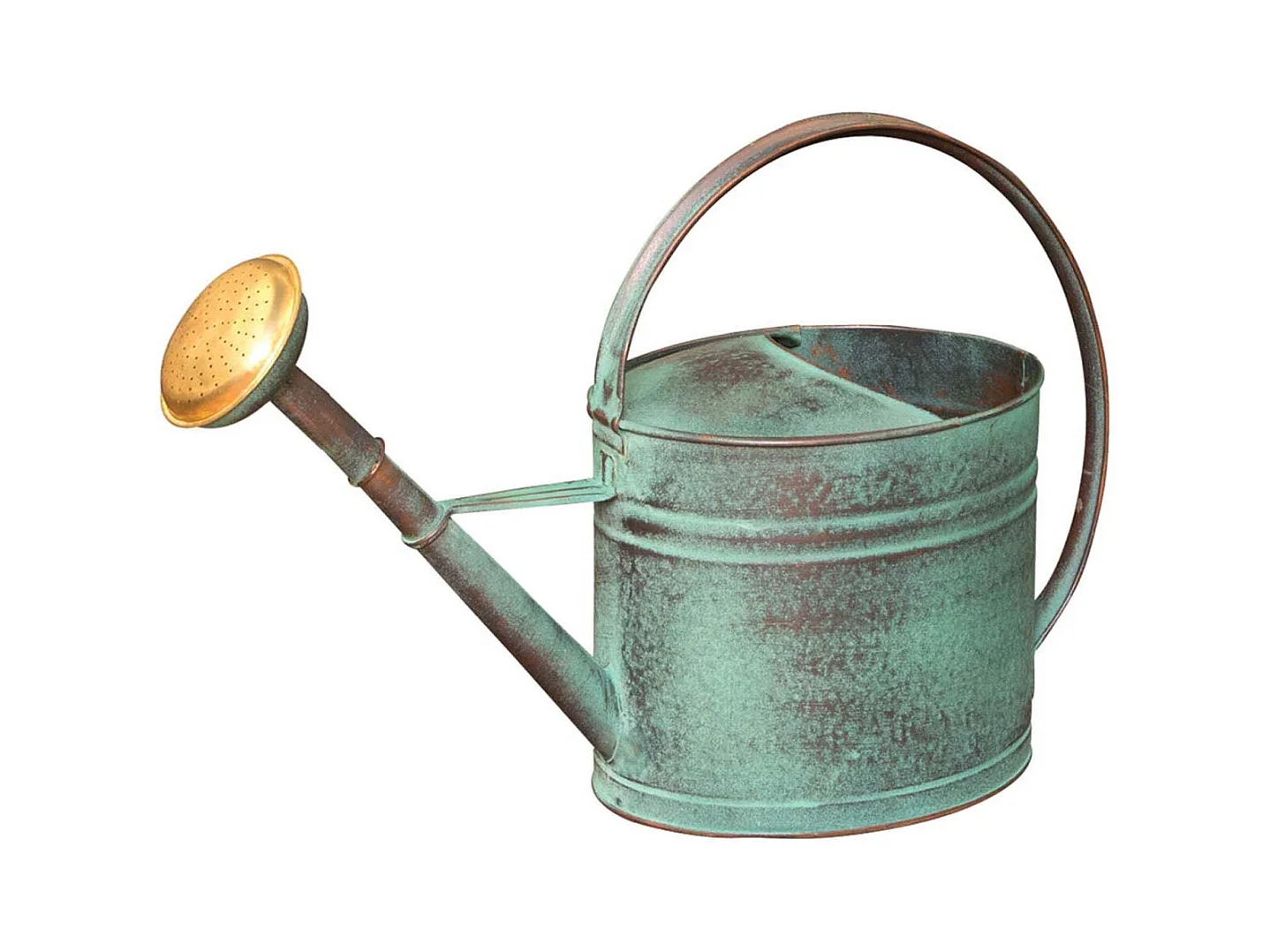 Arrosoir vert vieilli avec pomme 4 litres