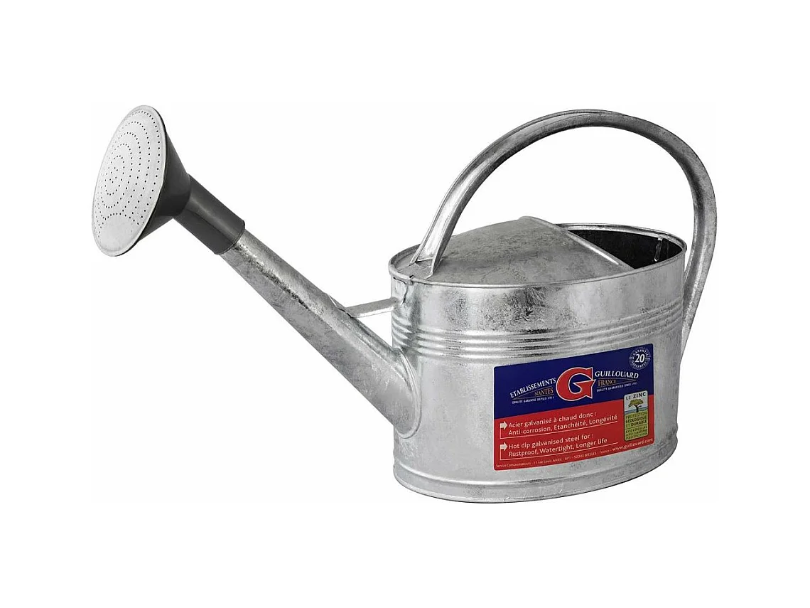 Arrosoir acier galvanisé avec pomme 10 litres