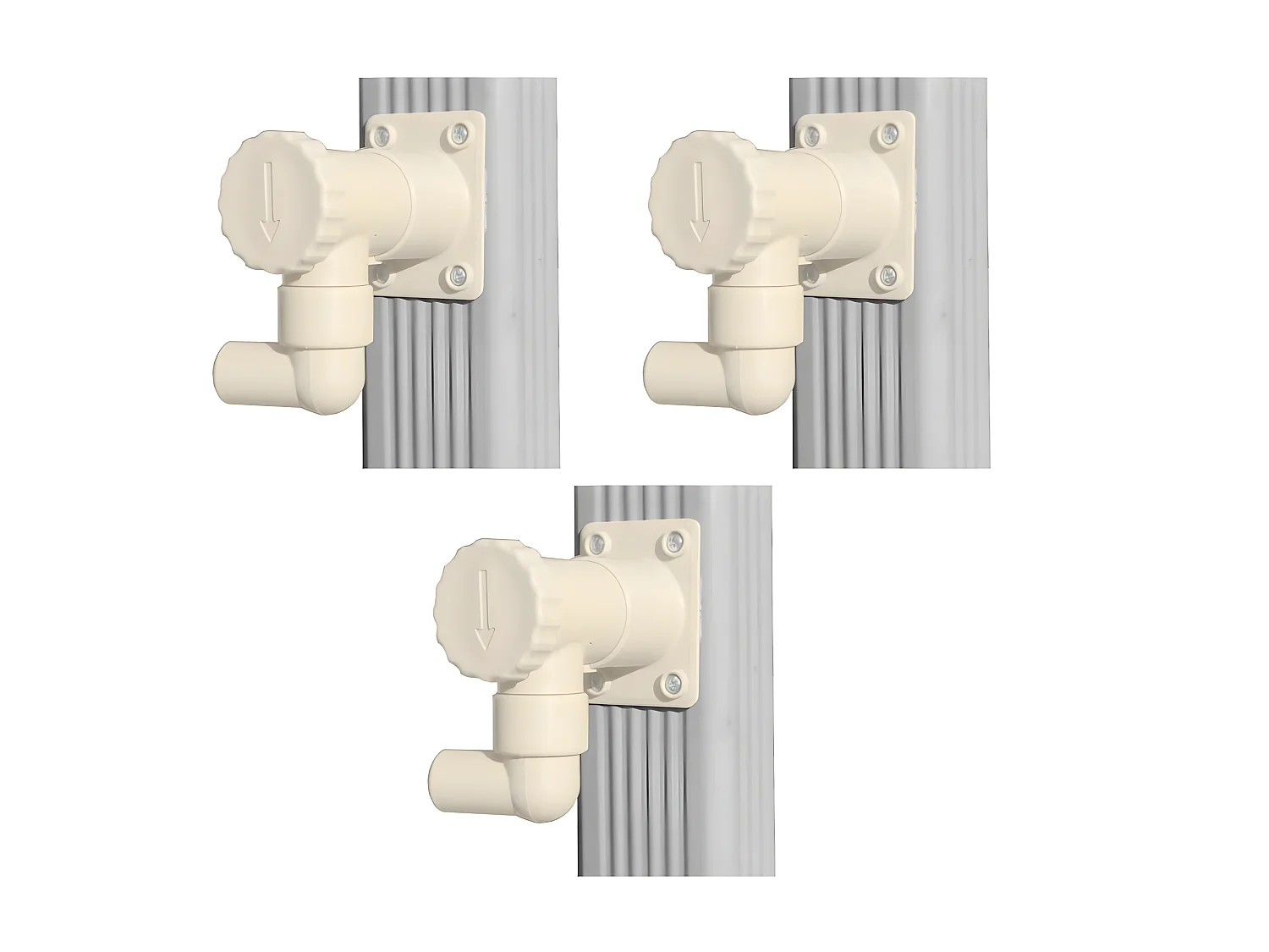 Colector de agua de lluvia para canalón cuadrado o rectangular