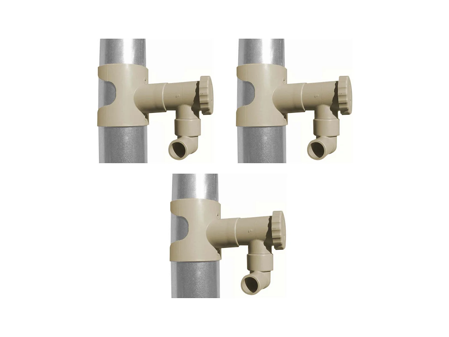 Wassersammler für runde Dachrinne