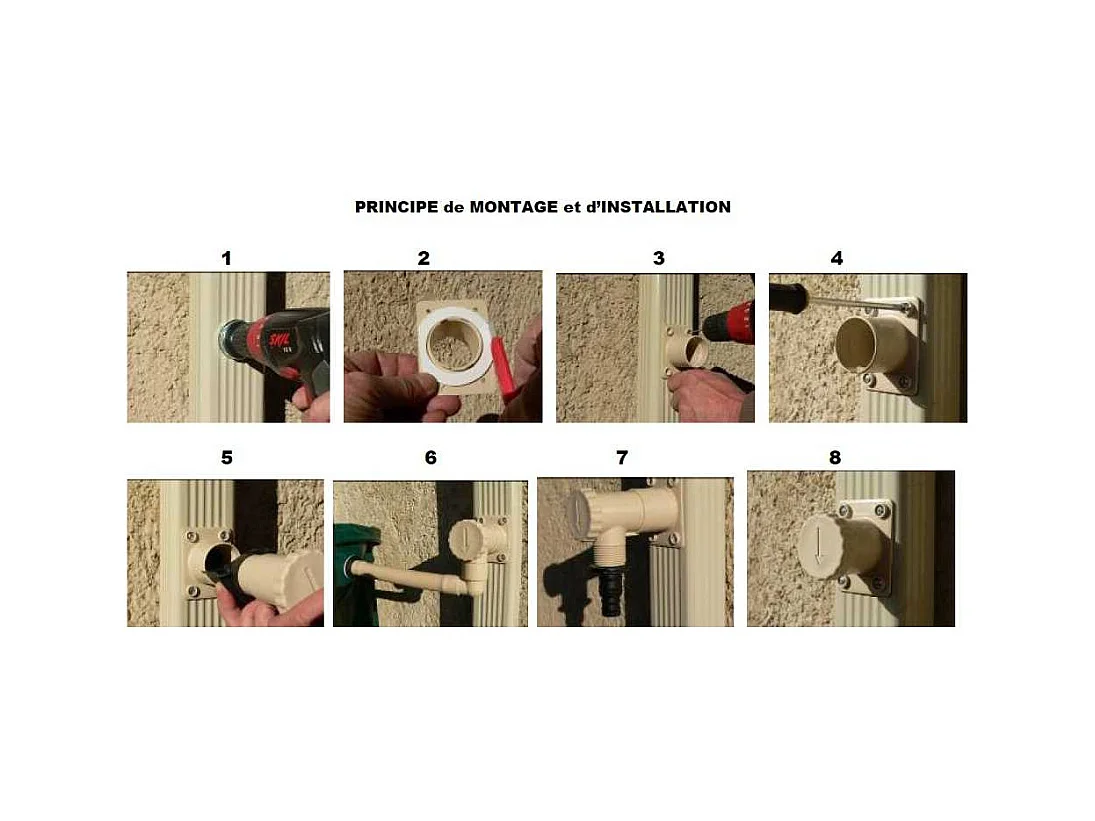Récupérateur d'eau pour gouttière rectangulaire ou carrée Unitaire
