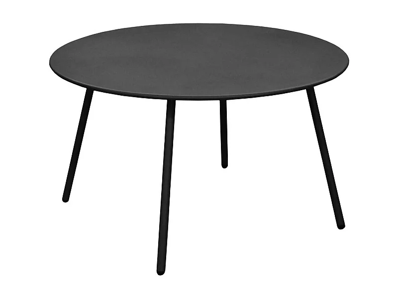 Table basse jardin ronde en acier Rio 70 cm