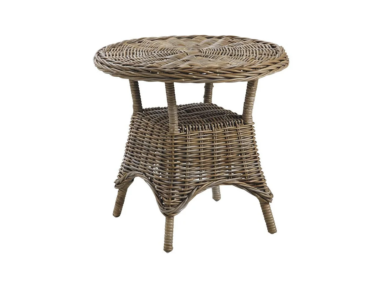 Table d'appoint ronde en poelet gris Bekasi