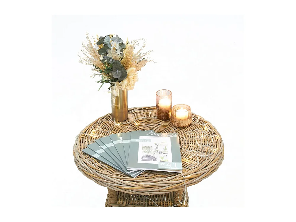 Table d'appoint ronde en poelet gris Bekasi