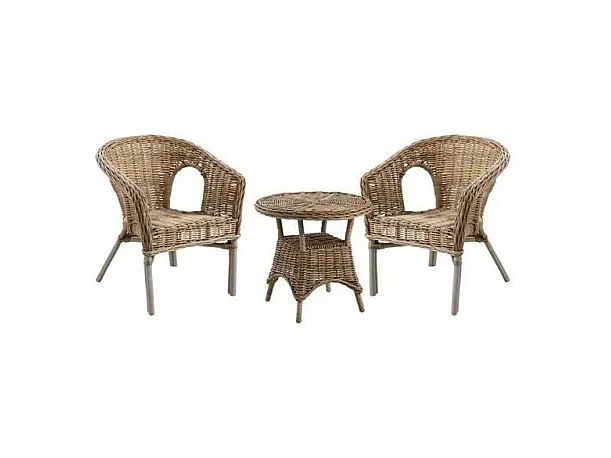 Table d'appoint ronde en poelet gris Bekasi