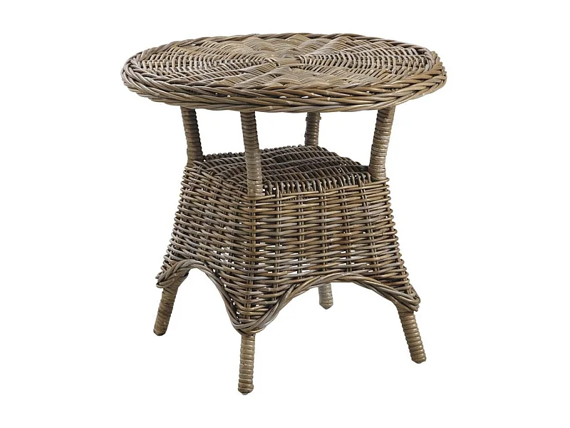 Table d'appoint ronde en poelet gris Bekasi