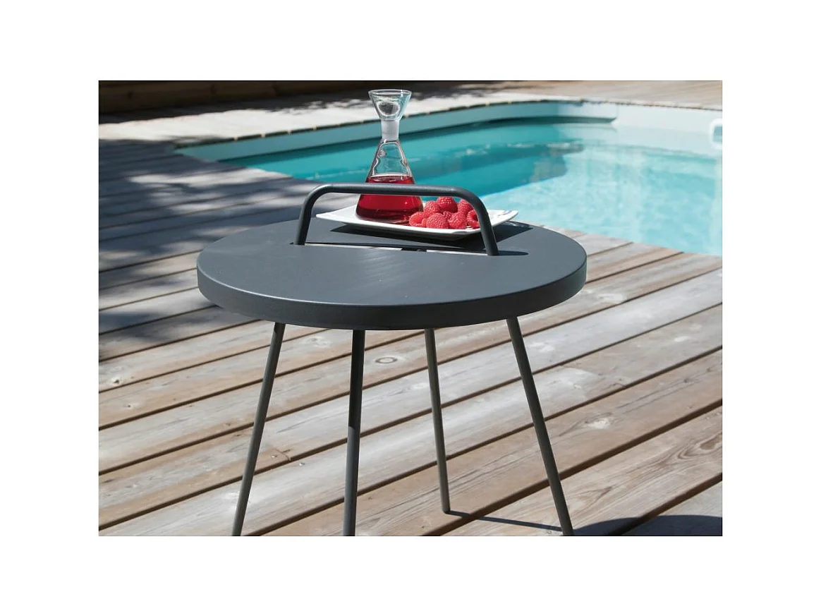 Table basse en acier Flower 44 cm