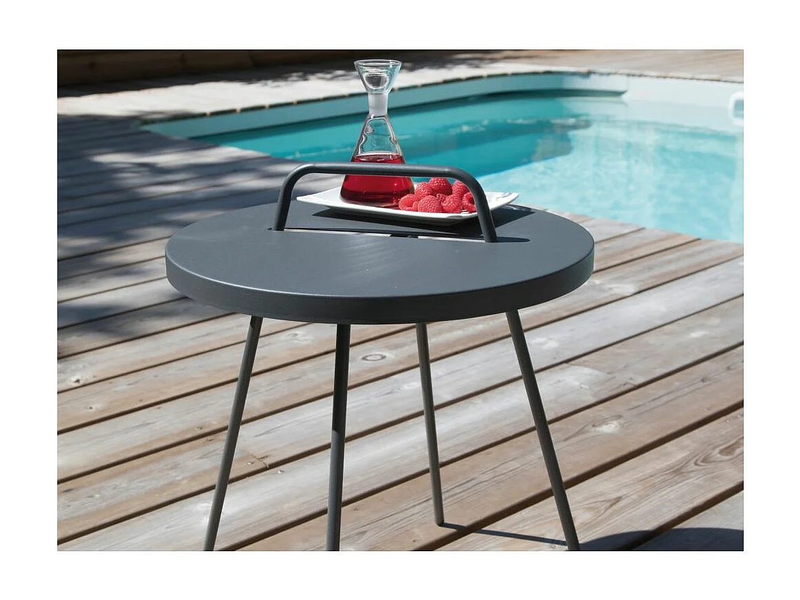 Table basse en acier Flower 44 cm