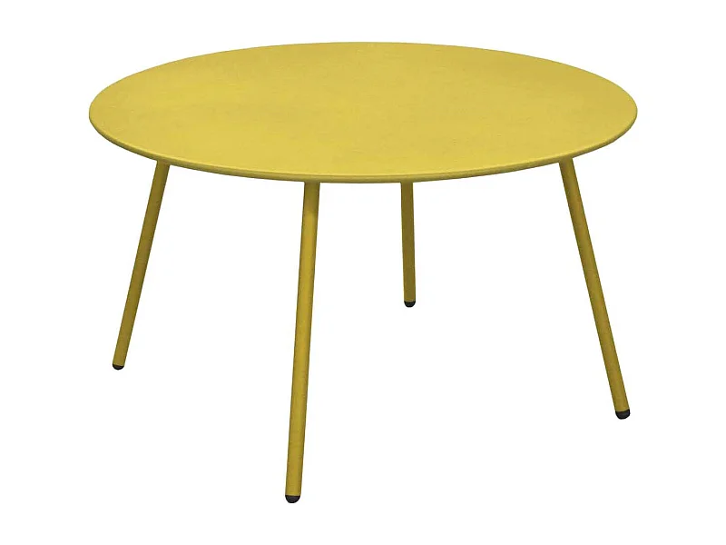Table basse jardin ronde en acier Rio 70 cm