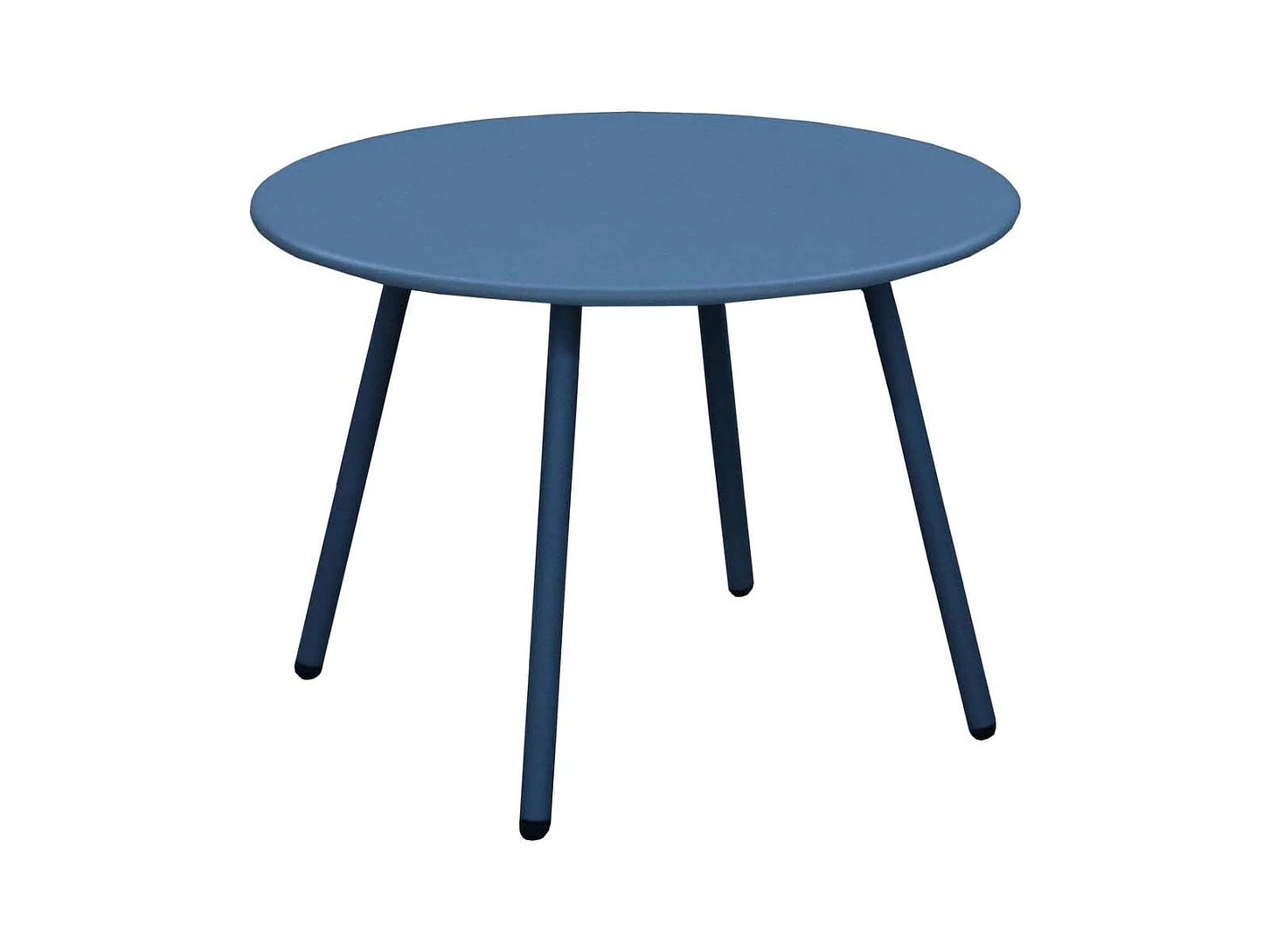 Table basse jardin ronde en acier Rio 50 cm Bleu