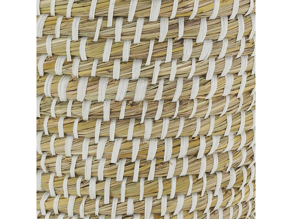 Corbeille à papier en jonc naturel et plastique recyclé