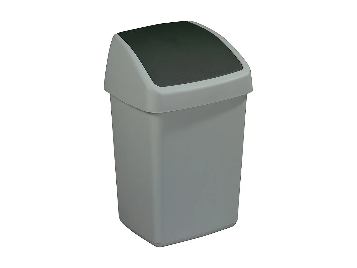 Poubelle grise avec couvercle basculant Delta 10 litres