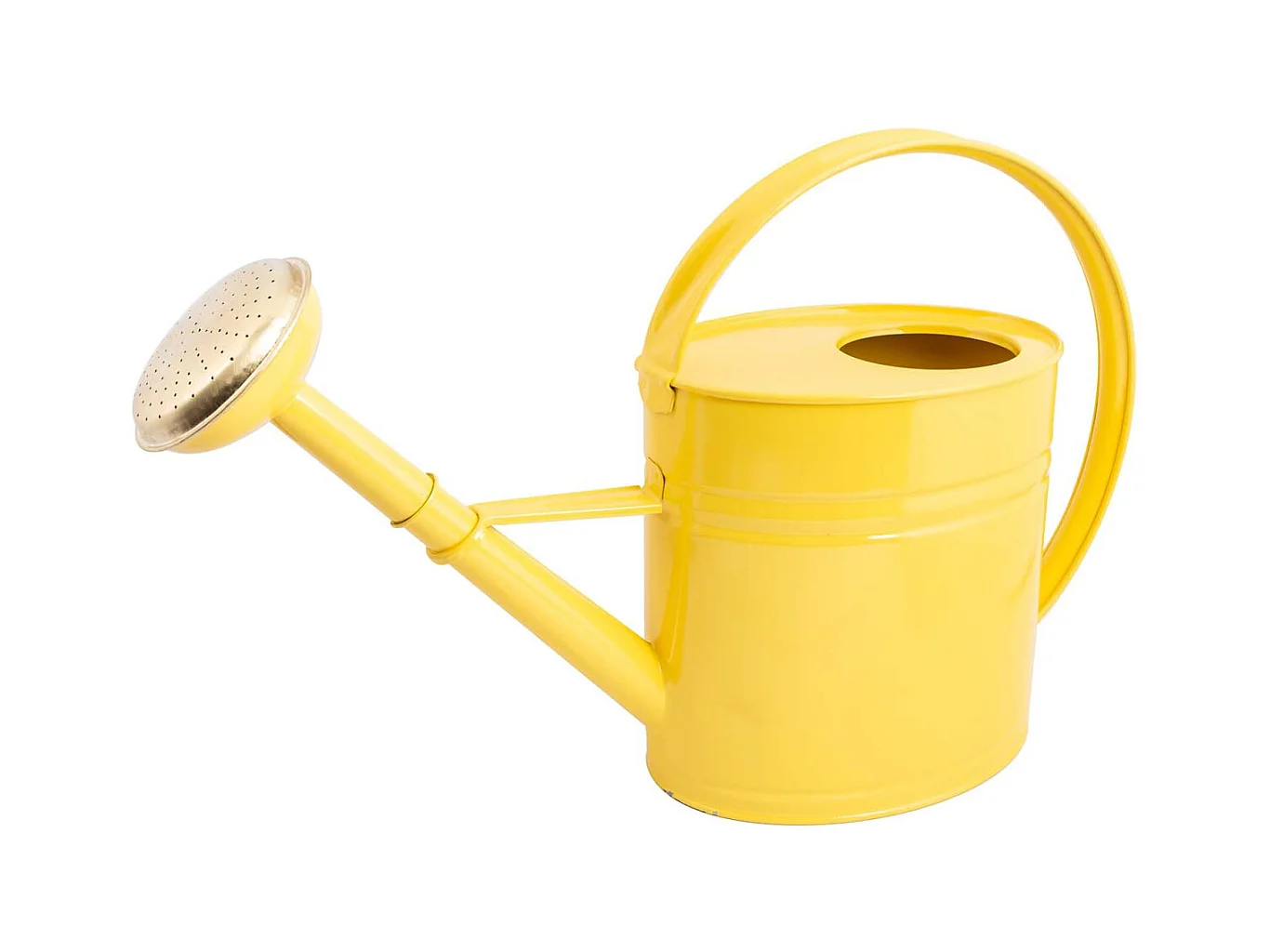 Arrosoir oval 4L en acier galvanisé jaune citron