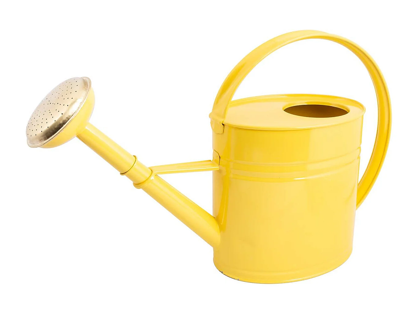 Arrosoir oval 4L en acier galvanisé jaune citron