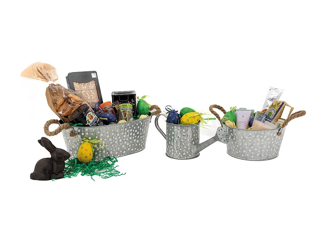 Mini arrosoir à pois blancs