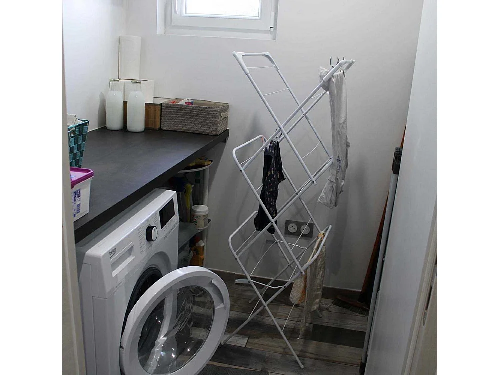 Etendoir à linge accordéon 10 mètres de séchage Blanc