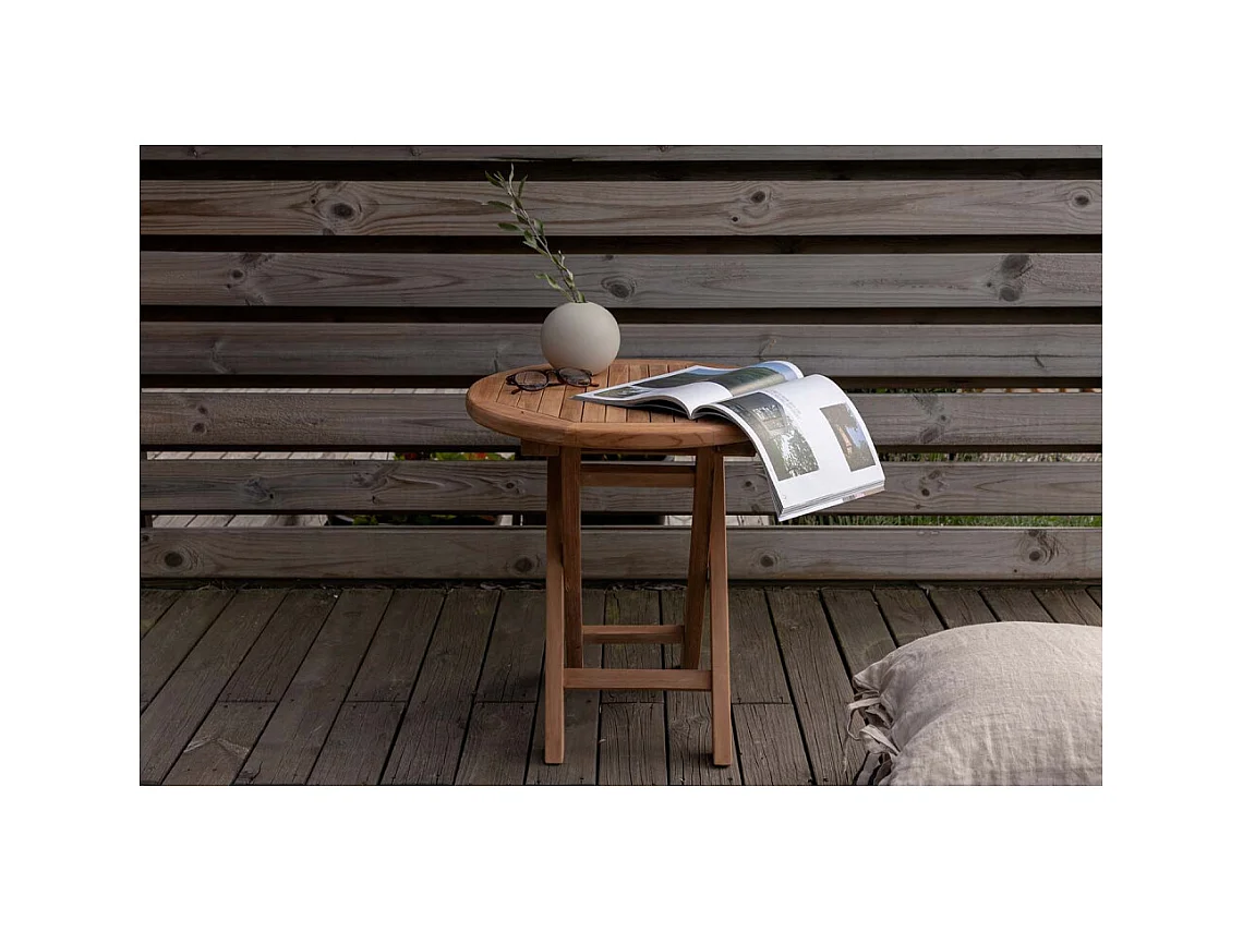 Kenya tuin café tafel Ø50cm teak.