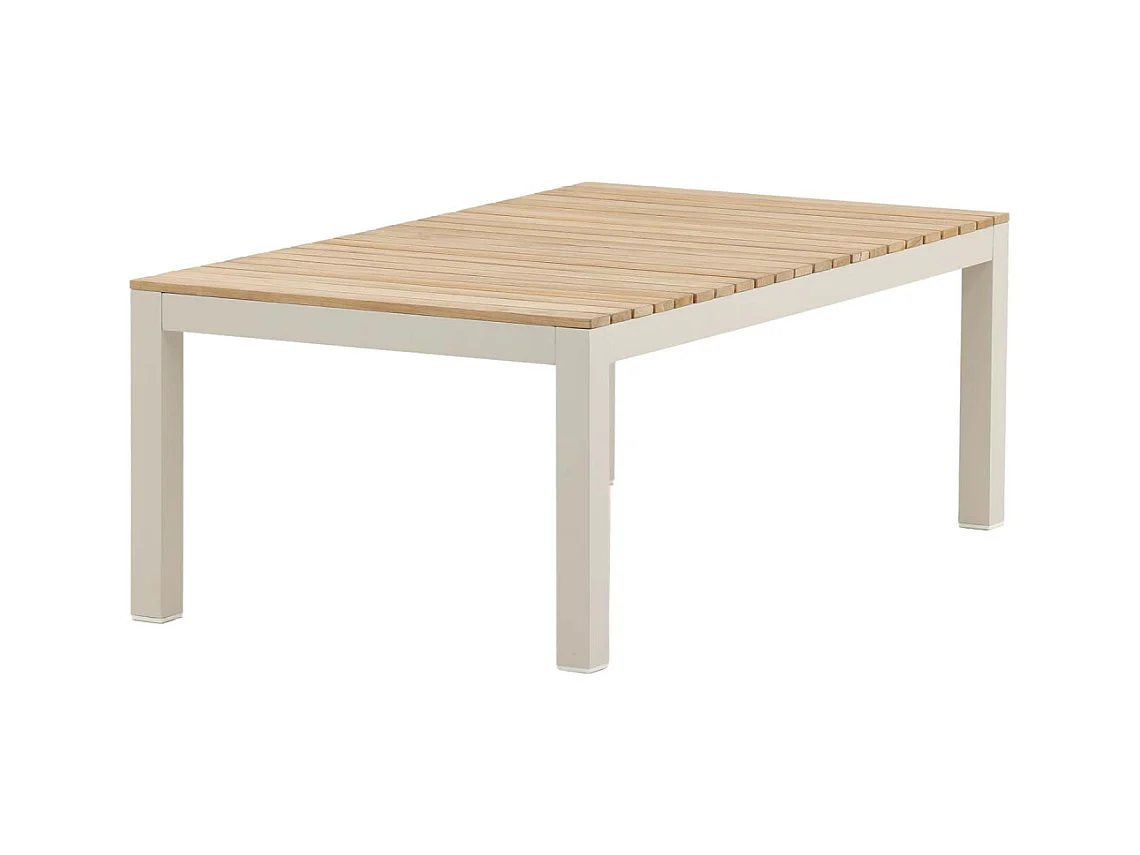Brasilia salontafel beige, teak.