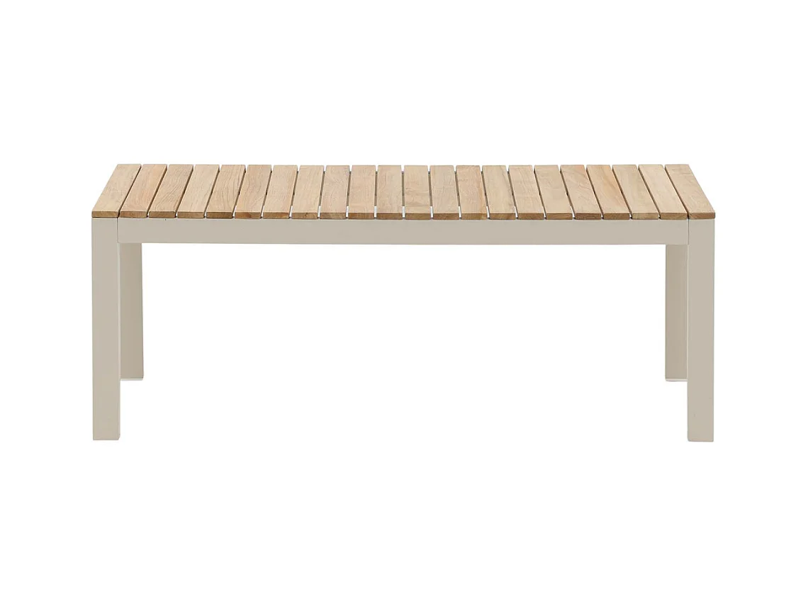 Brasilia salontafel beige, teak.