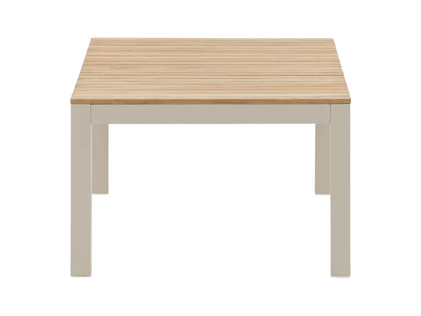 Brasilia salontafel beige, teak.