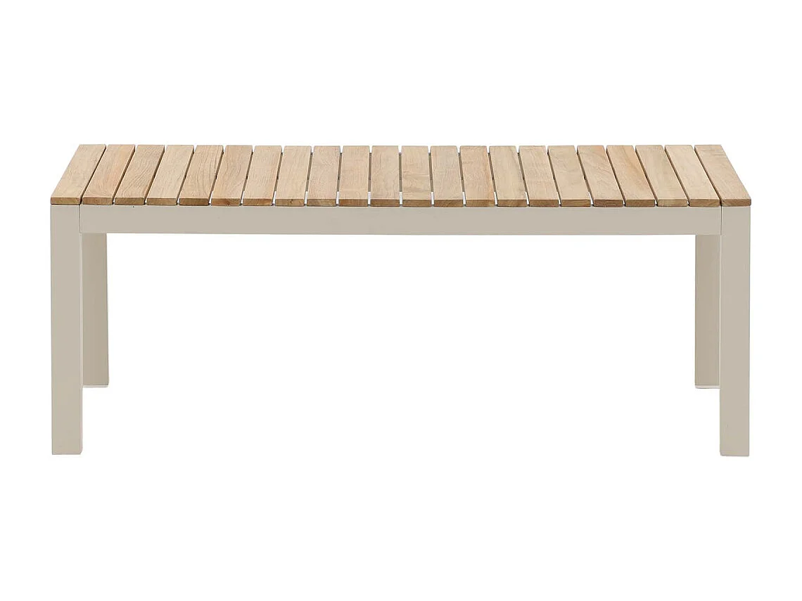 Table Basse de Jardin "Brasilia" 120cm Naturel & Beige