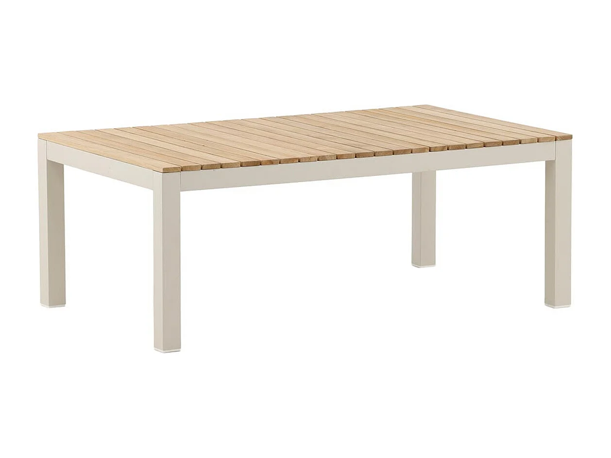 Table Basse de Jardin "Brasilia" 120cm Naturel & Beige