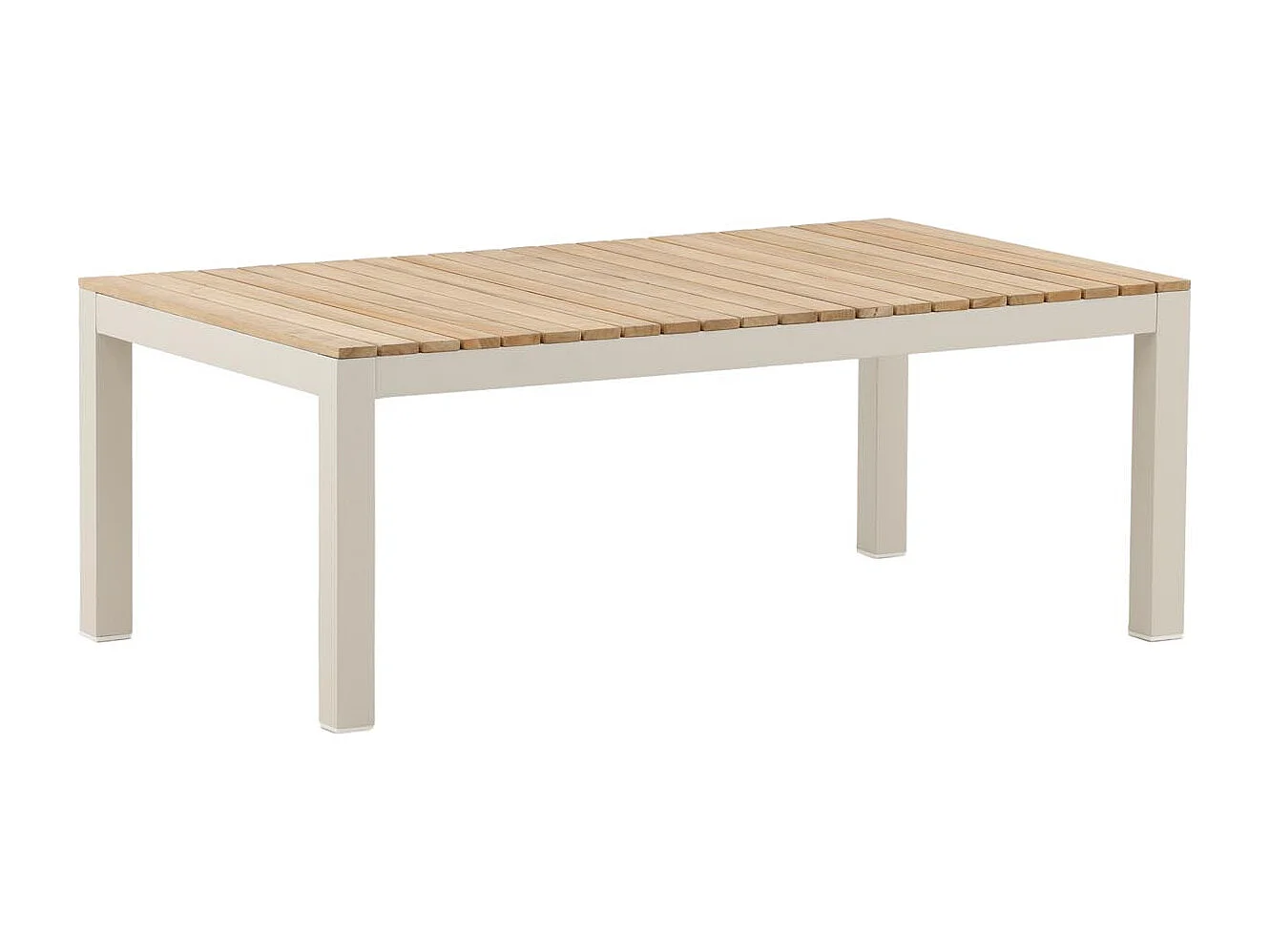Brasilia salontafel beige, teak.