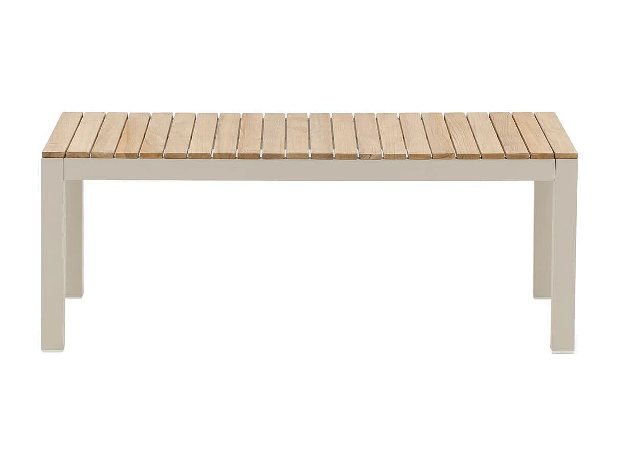 Brasilia salontafel beige, teak.
