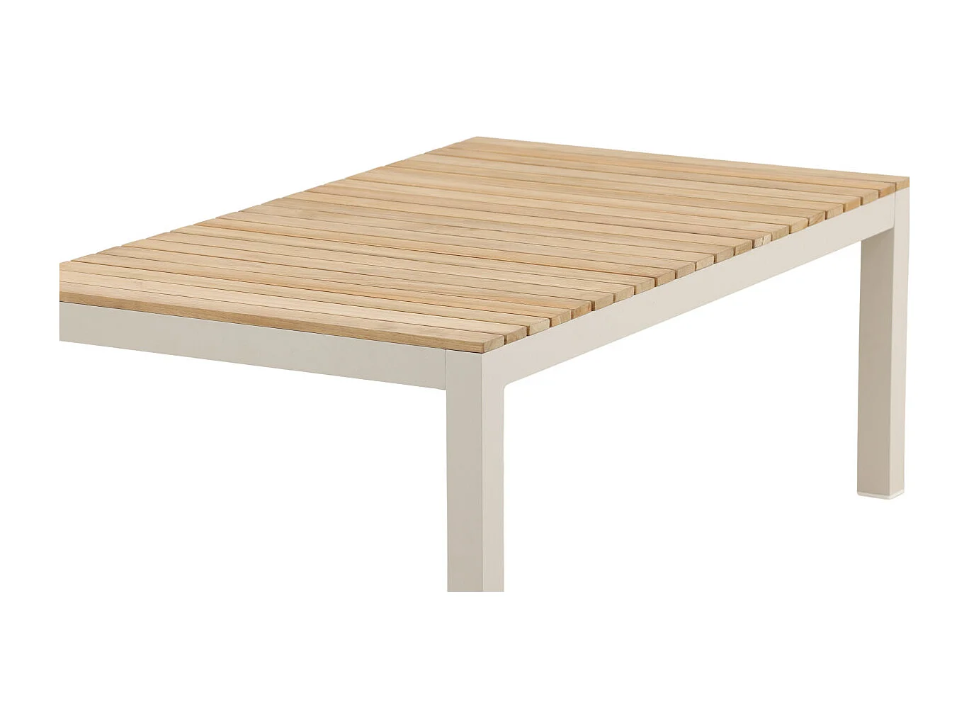 Brasilia salontafel beige, teak.