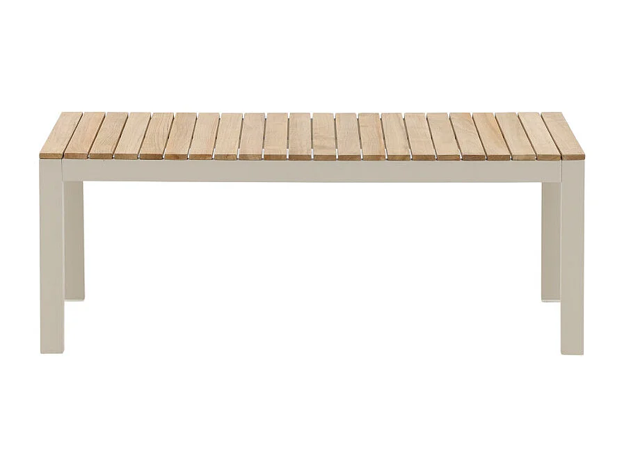 Brasilia salontafel beige, teak.