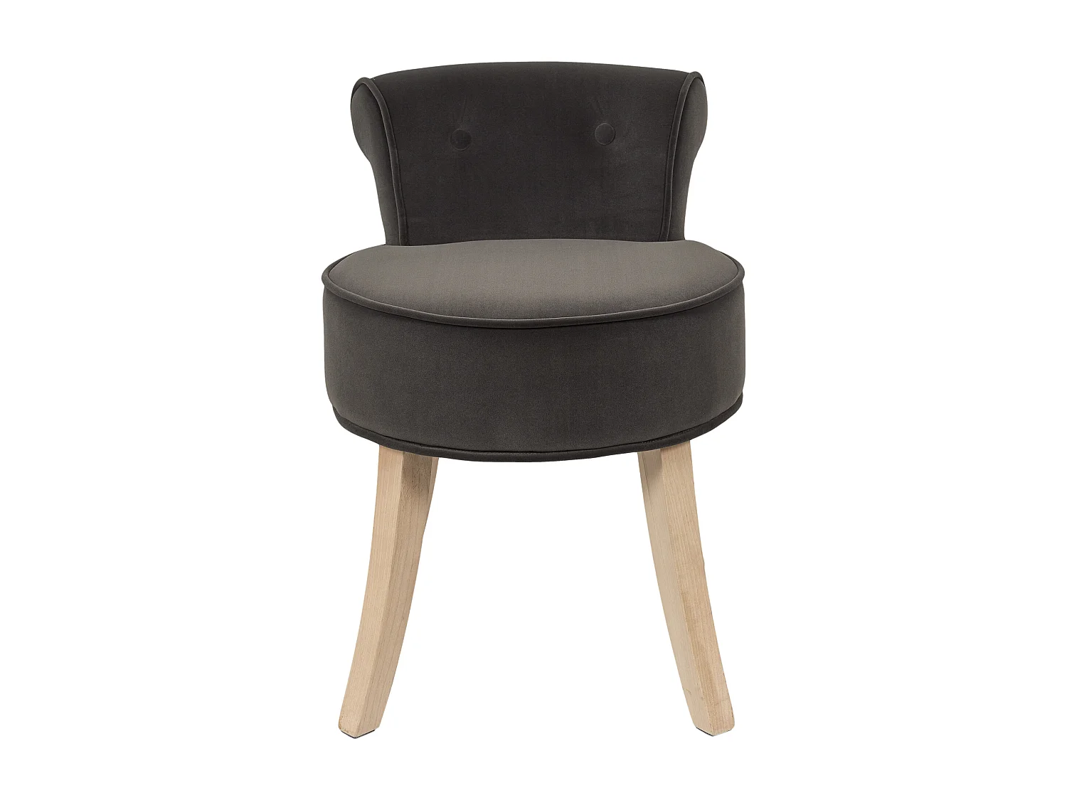 Tabouret Eleonor Velours Gris Gris