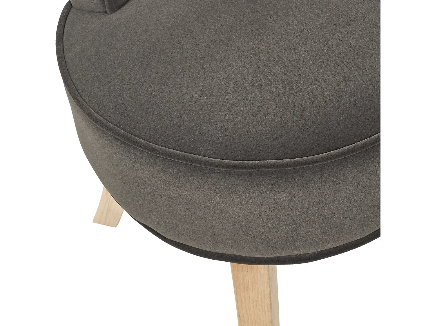 Tabouret Eleonor Velours Gris Gris