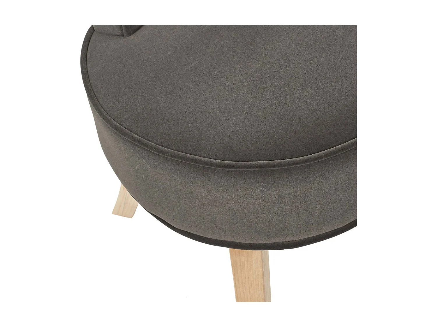 Tabouret Eleonor Velours Gris Gris