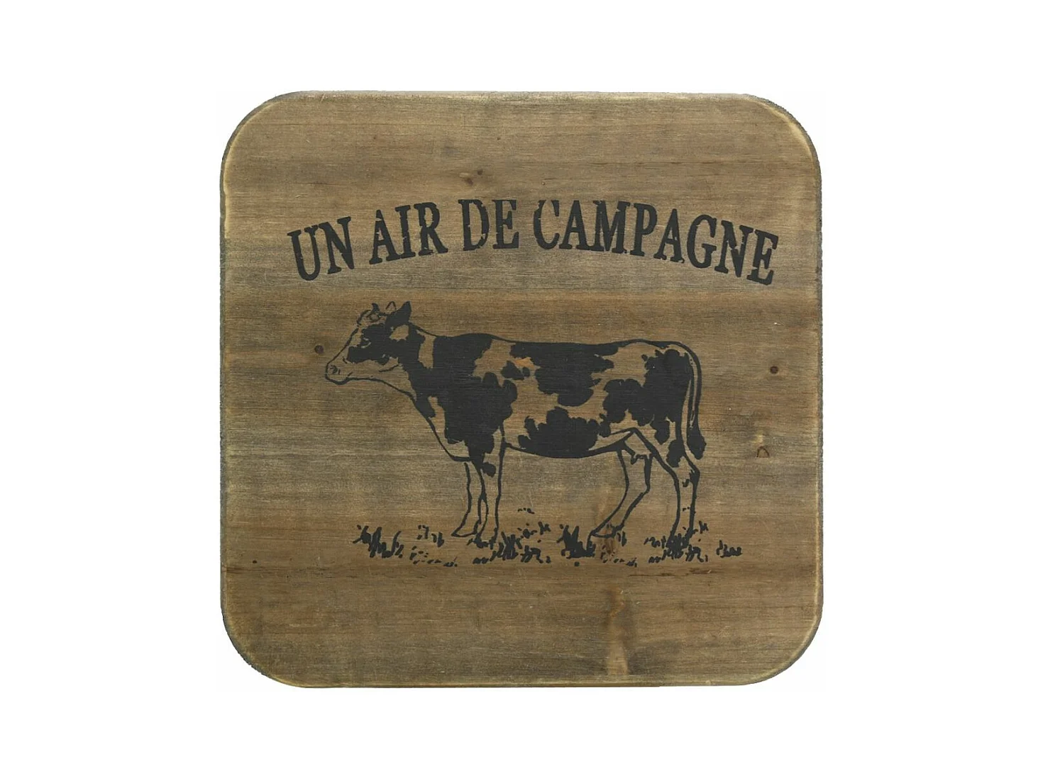 Tabouret en zinc et bois Un air de campagne