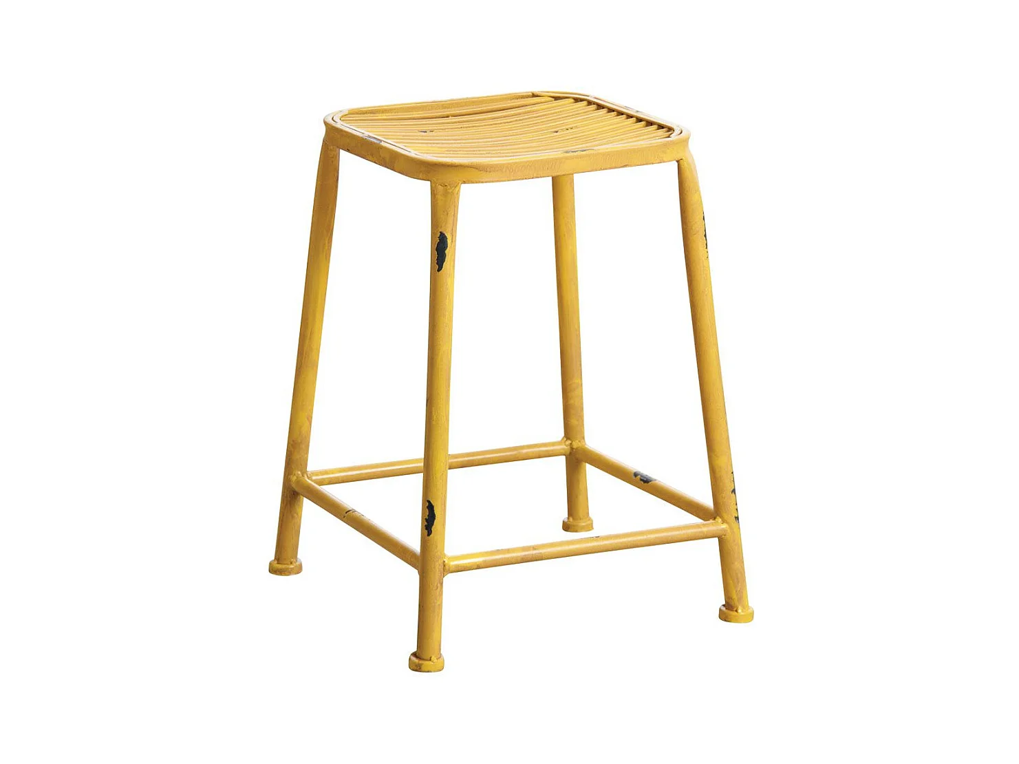 Tabouret carré en métal